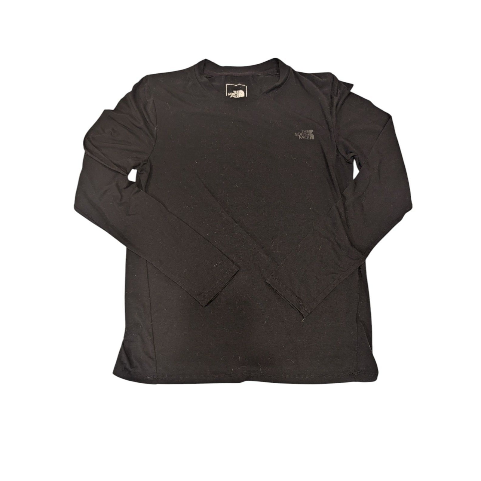 The North Face Womens Size Xs Crew Neck Shirt Black Long Sleeve Logo Sportwear